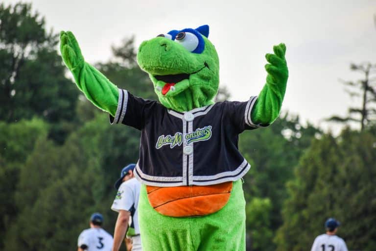 Champ from the lake monsters baseball team in burlington, vermont