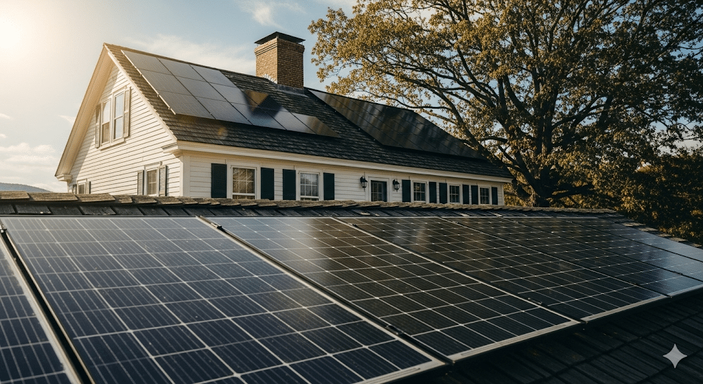 New hampshire solar in 2025: homeowner & business guide House with solar panels on roof in new hampshire
