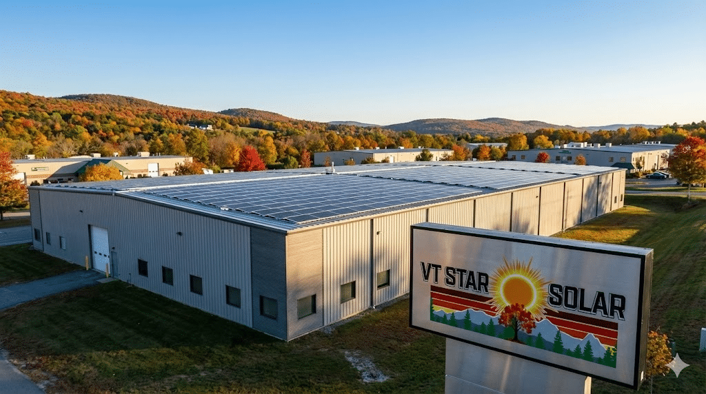 Commercial solar panel installation in new hampshire, vermont and new york state.